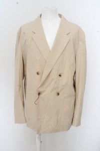 【セール】ZARA ジャケット.ダブルボタンオーバーブレザー /ベージュ/EU 50 O-23-07-17-041-ZA-ja-YM-ZT370