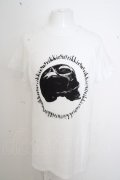 【セール】kiryuyrik Tシャツ.DropShoulderT-Shirts Skull /ホワイト/S O-23-07-23-016-ki-ts-YM-ZT163