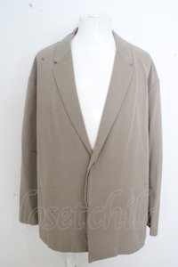 【セール】ZARA ジャケット.ボタンフライノッチドラペル（スーパーストレッチ） /ライトカーキ/EU L-XL O-23-07-23-019-ZA-ja-YM-ZT163