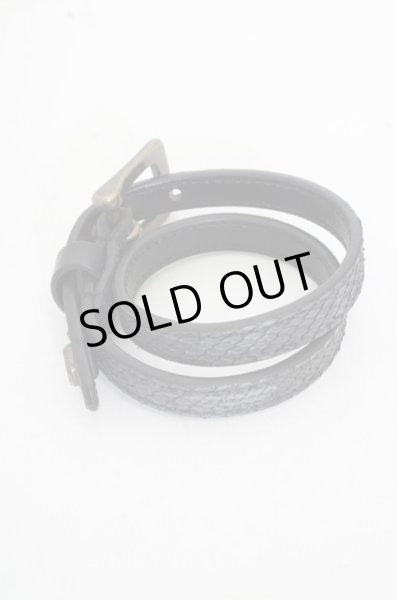 画像2: SNAKED LOWS ブレスレット.コーティングパイソンレザー /ブラック/- O-23-07-24-035-SN-za-YM-ZT412 (2)