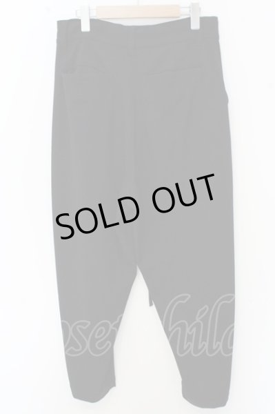 画像2: Moonage Devilment(清春) パンツ.PA-ポリレーヨンプリーツワイドスラックステーパード /ブラック/00 O-23-07-25-060-Mo-ou-YM-ZT383 (2)