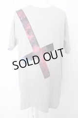 【セール】NO ID. BLACK Tシャツ.クラウドクロスプリント /グレー/ONE O-23-07-25-014-NO-ts-YM-ZT164