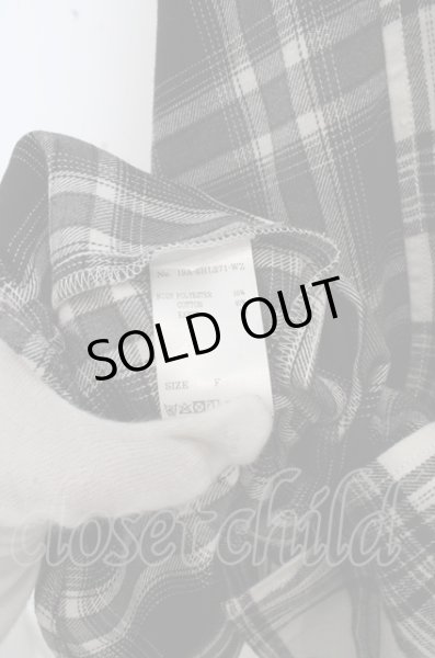 画像4: AZIONE シャツ.【タグ付き】切り替えBIGチェックネル /ブラックｘホワイト/F O-23-07-26-028-DA-sh-YM-ZT386 (4)