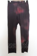 【セール】NO ID. BLACK パンツ.グラデーションプリントアンクルイージートラウザーズ /レッド/3 O-23-07-26-037-NO-pa-YM-ZT227
