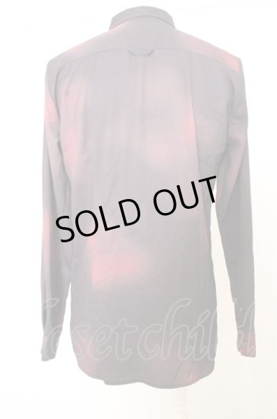 画像3: NO ID. BLACK シャツ.グラデーションプリントフライフロント /レッド/2 O-23-07-26-010-NO-sh-YM-ZT224 (3)