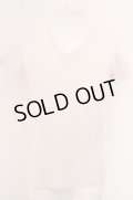 【SALE】TORNADO MART Tシャツ.グリッターテレコVネック /ピンク/ O-23-07-28-040-TO-ts-YM-ZT392
