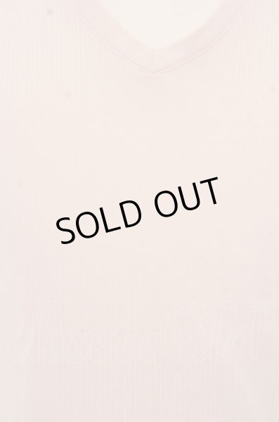 画像2: TORNADO MART Tシャツ.グリッターテレコVネック /ピンク/ O-23-07-28-040-TO-ts-YM-ZT392 (2)