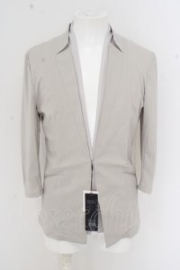 【SALE】TORNADO MART ジャケット.【タグ付き】ノーカラーホックカット /グレー/LL O-23-08-02-027-TO-ja-YM-ZT164