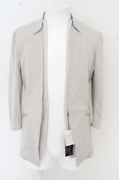 画像2: TORNADO MART ジャケット.【タグ付き】ノーカラーホックカット /グレー/LL O-23-08-02-027-TO-ja-YM-ZT164 (2)