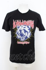 【SALE】Black by VANQUISH Tシャツ.GROWL LESSER PANDA クルーネック〜JAPAN MADE〜 /ブラック/S O-23-08-09-035-Bl-sh-IG-ZT407