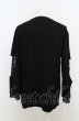 画像4: NieR Clothing カットソー.FAKE LAYERED CUTSEW【海月】 /ブラック?ブルー/ O-23-08-09-010-Ni-to-IG-ZT422 (4)
