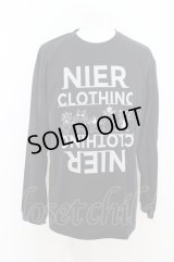 【SALE】NieR Clothing カットソー.ロゴオールキャラクター /ブラック/LL O-23-08-09-011-Ni-to-IG-ZT411