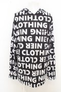 【SALE】NieR Clothing パーカー.ロゴ総柄 /ブラック?ホワイト/F O-23-08-09-012-Ni-to-IG-ZT411