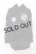 【SALE】NieR Clothing パーカー.BLACK SLEEVE BUTTON HOODIE /ブラック/F O-23-08-09-023-Ni-to-IG-ZT408
