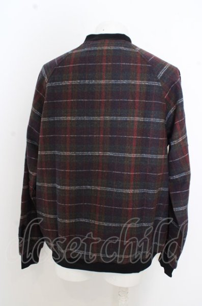 画像4: NieR Clothing ジャケット.ロゴ刺繍チェックブルゾン /レッド×グリーンチェック/F O-23-08-09-026-Ni-ja-IG-ZT058 (4)