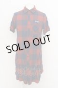 【SALE】Zephyren シャツ.ブロックチェックロング半袖 /レッドｘネイビー/M O-23-08-19-037-Ze-sh-YM-ZT430