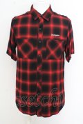 【SALE】Zephyren シャツ.チェックネル五分袖 /レッド/M O-23-08-19-038-Ze-sh-YM-ZT160
