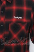画像2: 【SALE】Zephyren シャツ.チェックネル五分袖 /レッド/M O-23-08-19-038-Ze-sh-YM-ZT430 (2)