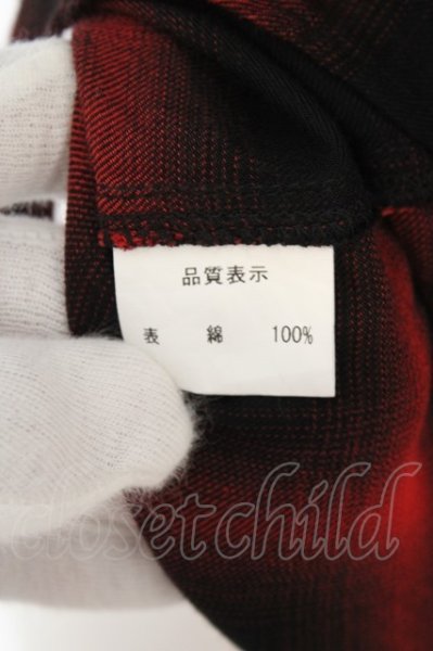 画像4: Zephyren シャツ.チェックネル五分袖 /レッド/M O-23-08-19-038-Ze-sh-YM-ZT160 (4)