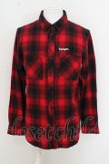 【SALE】Zephyren シャツ.チェックネル /レッド/L O-23-08-19-039-Ze-sh-YM-ZT160