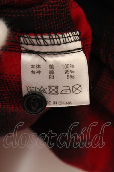 画像4: Zephyren シャツ.チェックネル /レッド/L O-23-08-19-039-Ze-sh-YM-ZT160 (4)