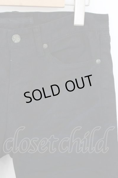 画像2: CIVARIZE パンツ.Cosmicグラデーション箔加工ZIPスキニーデニム'14SS /ブラックｘブルー/42 O-23-08-19-063-CI-pa-YM-ZT429 (2)