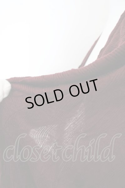 画像3: TORNADO MART カーディガン.針抜きキャッチワッシャードレープ /ワイン/LL O-23-08-24-024-TO-ja-YM-ZT439 (3)