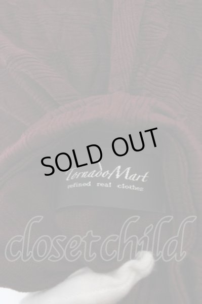 画像5: TORNADO MART カーディガン.針抜きキャッチワッシャードレープ /ワイン/LL O-23-08-24-024-TO-ja-YM-ZT439 (5)