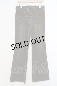 【SALE】TORNADO MART パンツ.スーパーストレッチベルベットフレアパンツ /ブラウン/L O-23-08-24-031-TO-pa-YM-ZT443