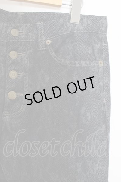 画像2: TORNADO MART パンツ.ストレッチパイソンベルボトム /ブラック/M O-23-08-24-036-TO-pa-YM-ZT463 (2)