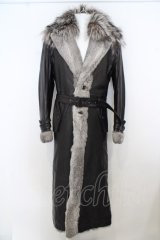 【SALE】TORNADO MART コート.マキシレザーコンビファー'19AW /ブラック/M O-23-08-24-042-TO-ou-YM-ZT-ML017