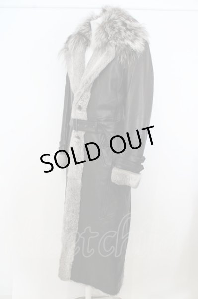 画像3: TORNADO MART コート.マキシレザーコンビファー'19AW /ブラック/M O-23-08-24-042-TO-ou-YM-ZT-ML017 (3)