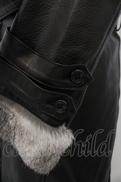 画像4: TORNADO MART コート.マキシレザーコンビファー'19AW /ブラック/M O-23-08-24-042-TO-ou-YM-ZT-ML017 (4)