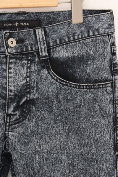画像2: NO ID. BLACK パンツ.ストレッチワイヤープリントケミカルウォッシュ /ブルー/1 O-23-09-01-031-NO-pa-YM-ZT353 (2)