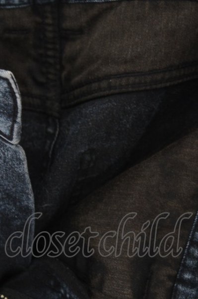 画像4: NO ID. BLACK パンツ.ストレッチワイヤープリントケミカルウォッシュ /ブルー/1 O-23-09-01-031-NO-pa-YM-ZT353 (4)