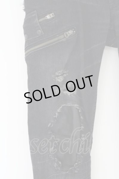 画像2: LGB パンツ.S-WOLF レザーリペアバイカー【メンズ29】 /ブラック/29 O-23-09-01-032-LG-pa-YM-ZT-ML002 (2)