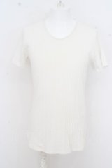 【SALE】GalaabenD Tシャツ.ジャガードケーブルカットソー'17SS /ホワイト/ｍ O-23-09-01-021-Ga-ts-YM-ZT330