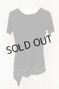 【SALE】FAGASSENT Tシャツ.アシンメトリー'15AW /ブラック/1 O-23-09-01-025-FA-ts-YM-ZT521