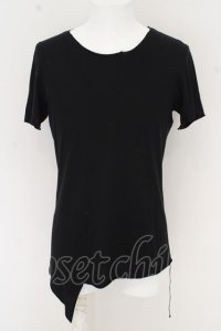 【SALE】FAGASSENT Tシャツ.アシンメトリー'15AW /ブラック/1 O-23-09-01-025-FA-ts-YM-ZT521
