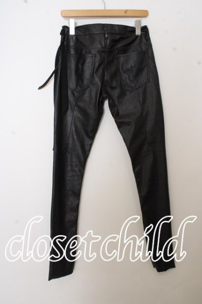 画像5: 青激-SEIGEKI- パンツ.Eco Bio Washed Leather /ブラック/28 O-23-09-14-022-GE-pa-YM-ZT-ML022 (5)