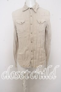 【WINTERセール】BUFFALO BOBS シャツ.クインクル加工ウエスタン /ライトグレー/2 O-23-09-15-028w-1-sh-BU-m-YM-ZT024
