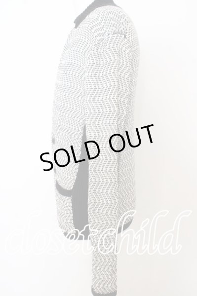 画像2: BUFFALO BOBS ジャケット.LE CAMBON【ルカンボン】ニットテーラード /ブラックｘホワイト/2 O-23-09-15-040w-1-ja-BU-m-YM-ZT357 (2)