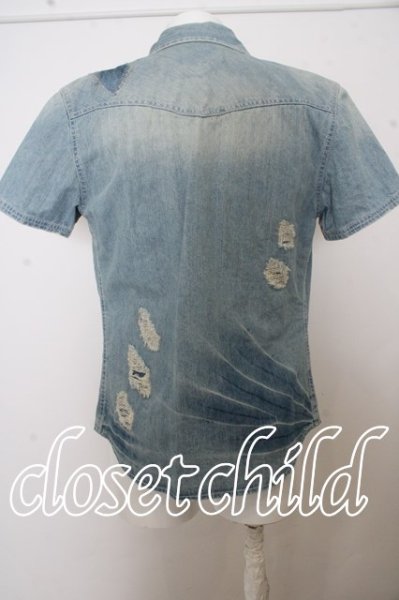 画像4: JACKROSE シャツ.リペアデニムウエスタンSS /ライトインディゴ/3 O-23-09-15-053w-1-sh-JA-m-YM-ZT357 (4)