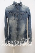 【WINTERセール】GOSTAR DE FUGA シャツ. Imitation デニム'12AW /インディゴ/44 O-23-09-15-054w-1-sh-GO-m-YM-ZT338