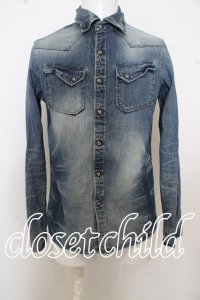 【WINTERセール】GOSTAR DE FUGA シャツ. Imitation デニム'12AW /インディゴ/44 O-23-09-15-054w-1-sh-GO-m-YM-ZT338