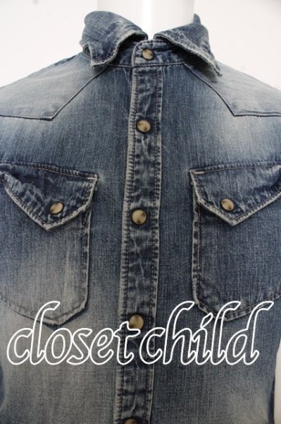 画像2: GOSTAR DE FUGA シャツ. Imitation デニム'12AW /インディゴ/44 O-23-09-15-054w-1-sh-GO-m-YM-ZT338 (2)
