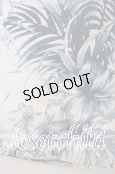 画像2: DEAN&McQUEEN パンツ.ボタニカルリネンショート /ブルーｘホワイト/2 O-23-09-15-013w-1-pa-DE-m-YM-ZT445 (2)