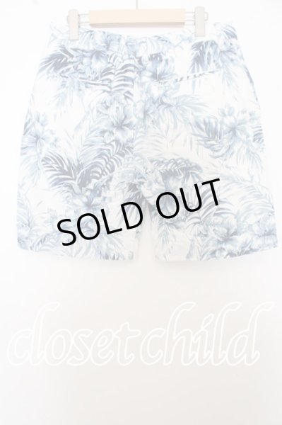 画像4: DEAN&McQUEEN パンツ.ボタニカルリネンショート /ブルーｘホワイト/2 O-23-09-15-013w-1-pa-DE-m-YM-ZT445 (4)