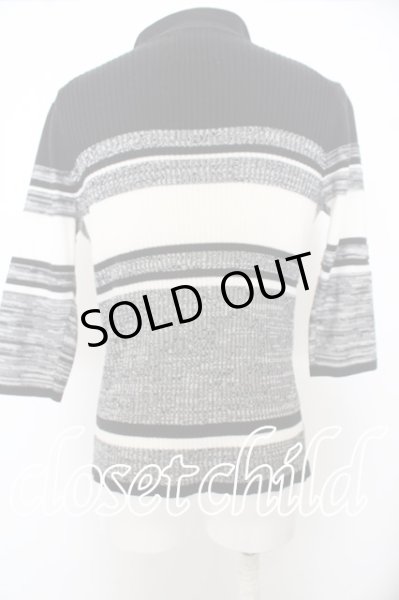 画像3: BUFFALO BOBS ジャケット.パネルニット半袖 /ホワイトｘブラック/2-3 O-23-09-15-022w-1-ja-BU-m-YM-ZT445 (3)