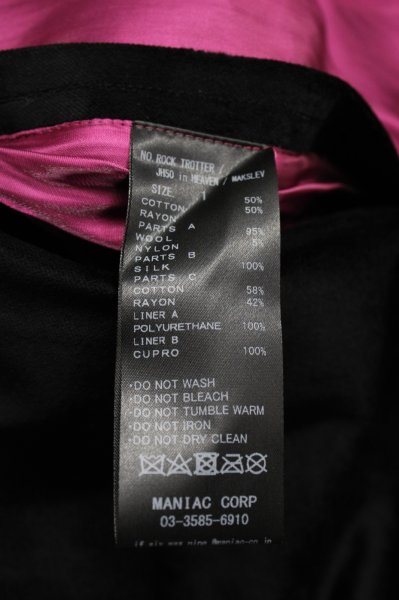 画像5: IFSIXWASNINE ジャケット.ROCKTROTTER/JH 50 in HEAVEN/【1】 /ブラック/1 O-22-12-28-001-IF-ja-YM-ZT-M126 (5)